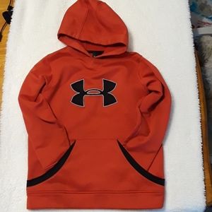 Under armour hoodie, red, boys youth medium